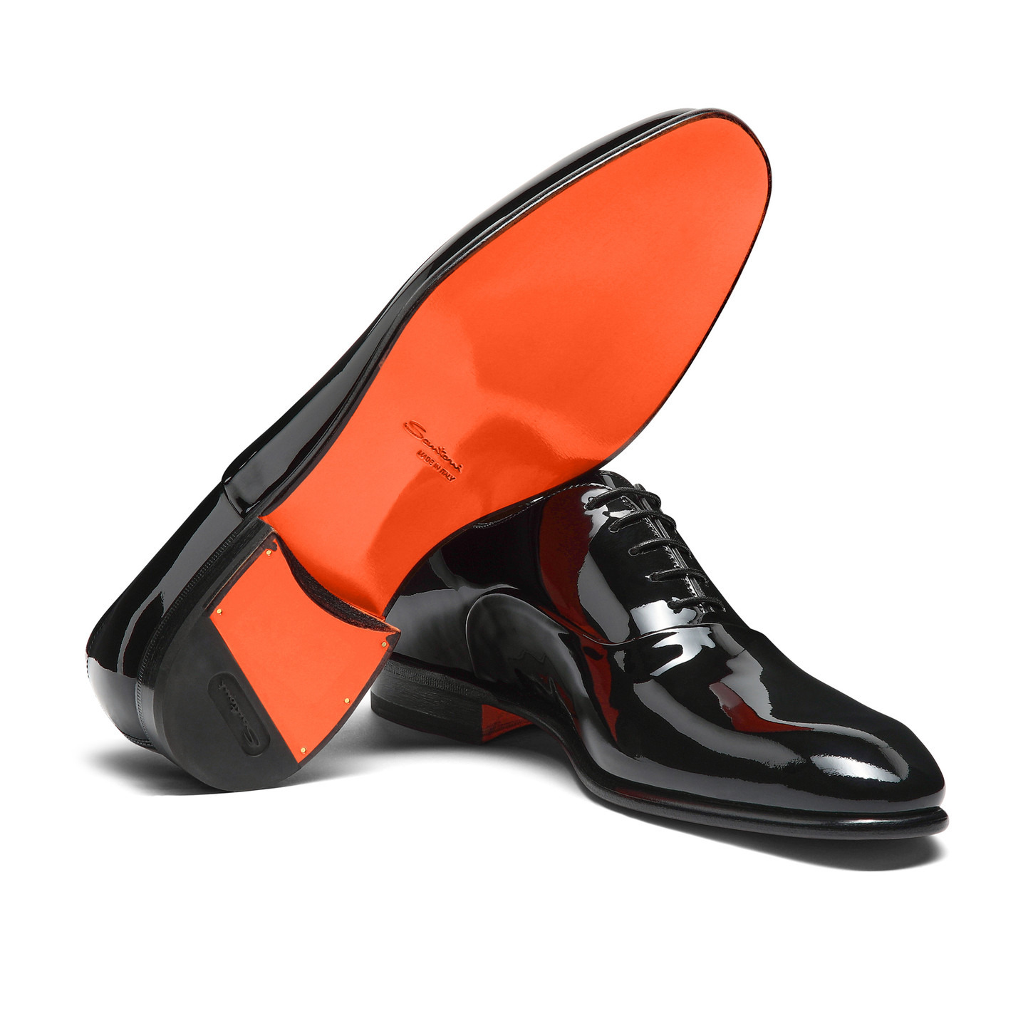 Men's black patent leather Oxford shoe - 4