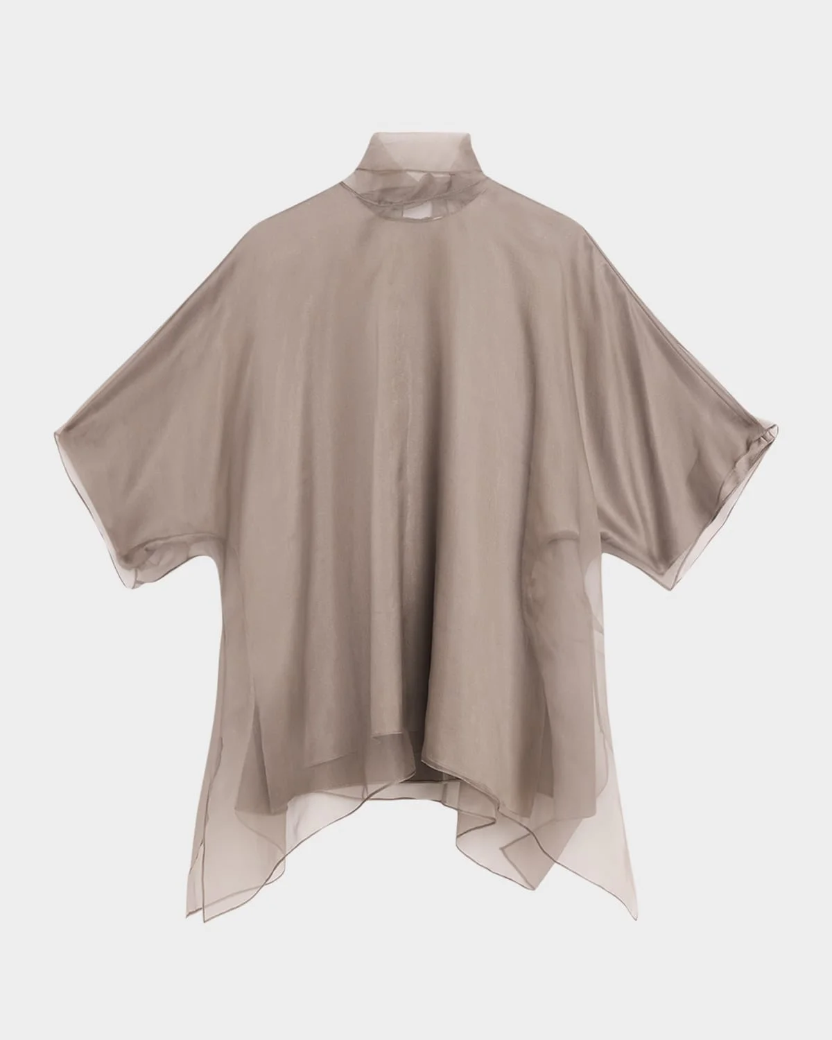 Cali Scarf-Neck Silk Organza Blouse - 1