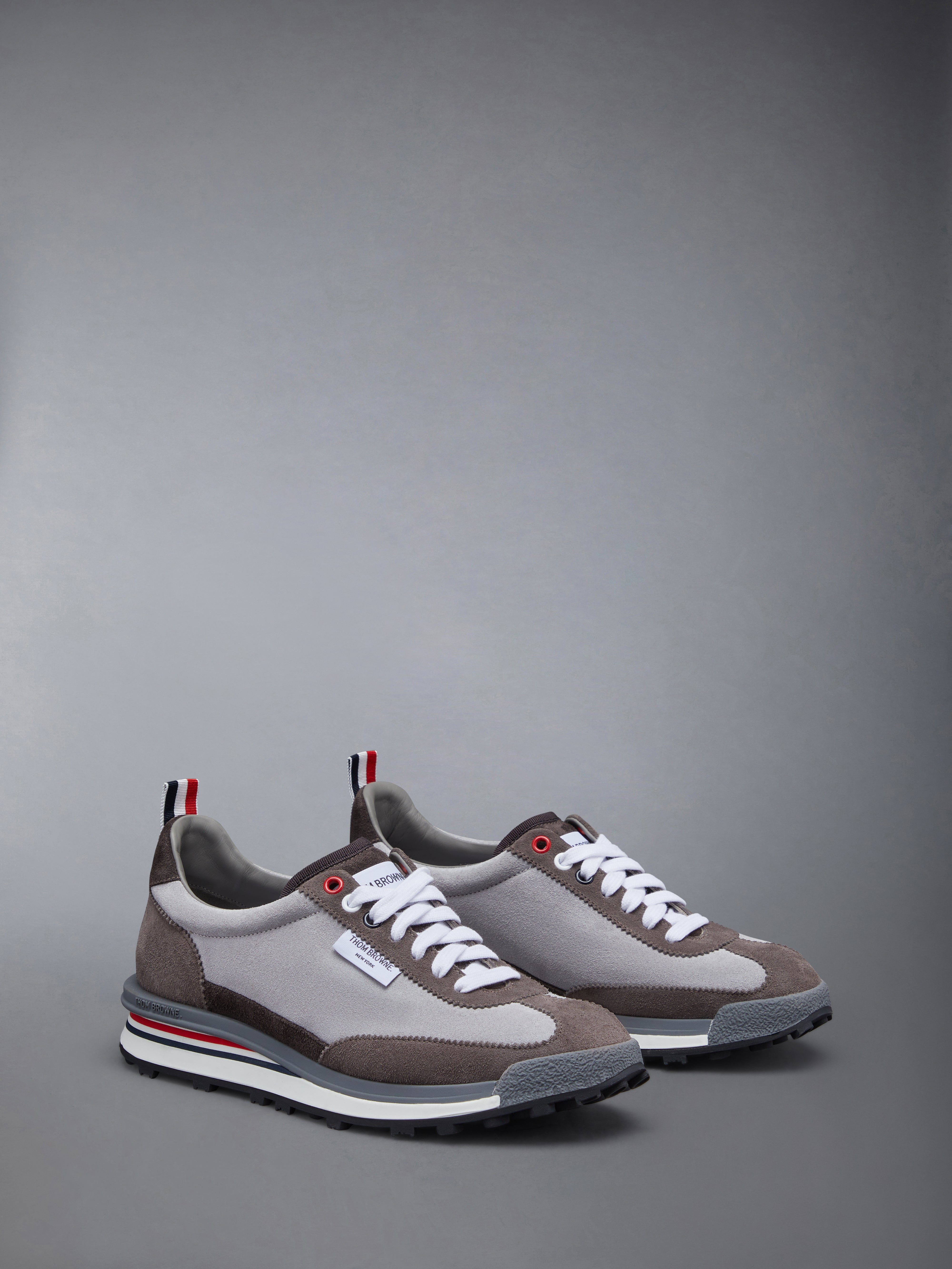 Light Grey Kid Suede Tech Runner - 2