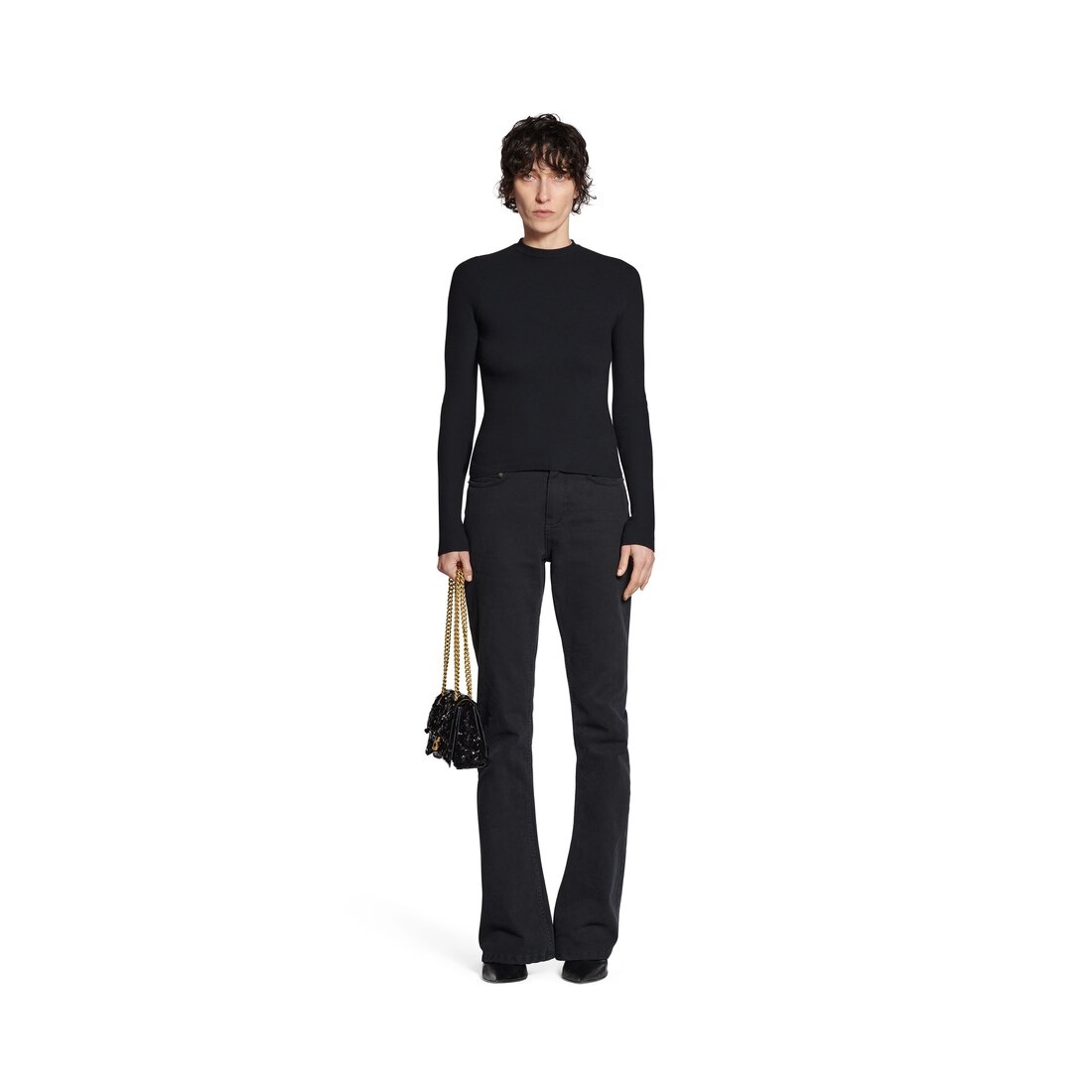 Women's Twisted Top in Black - 2