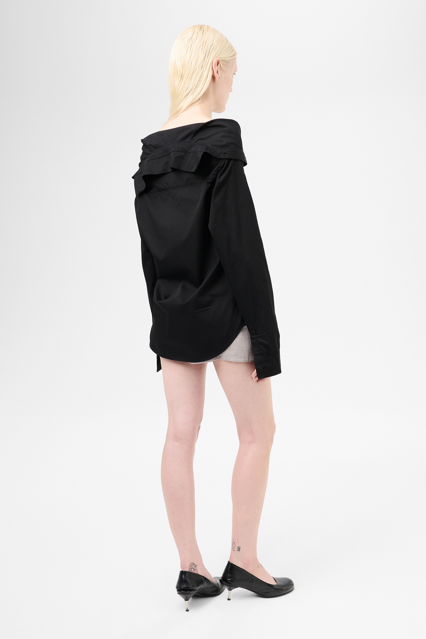 Kaonashi Shirt Black Satin - 5