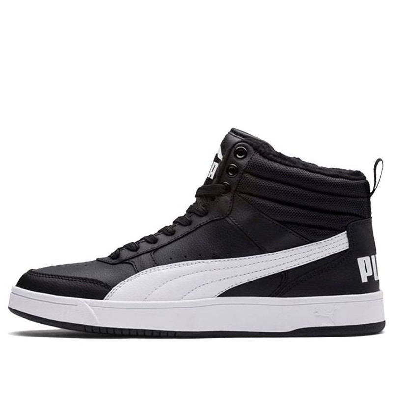 (WMNS) PUMA Rebound Street V2 Fur '블랙 화이트'363717-05 - 1