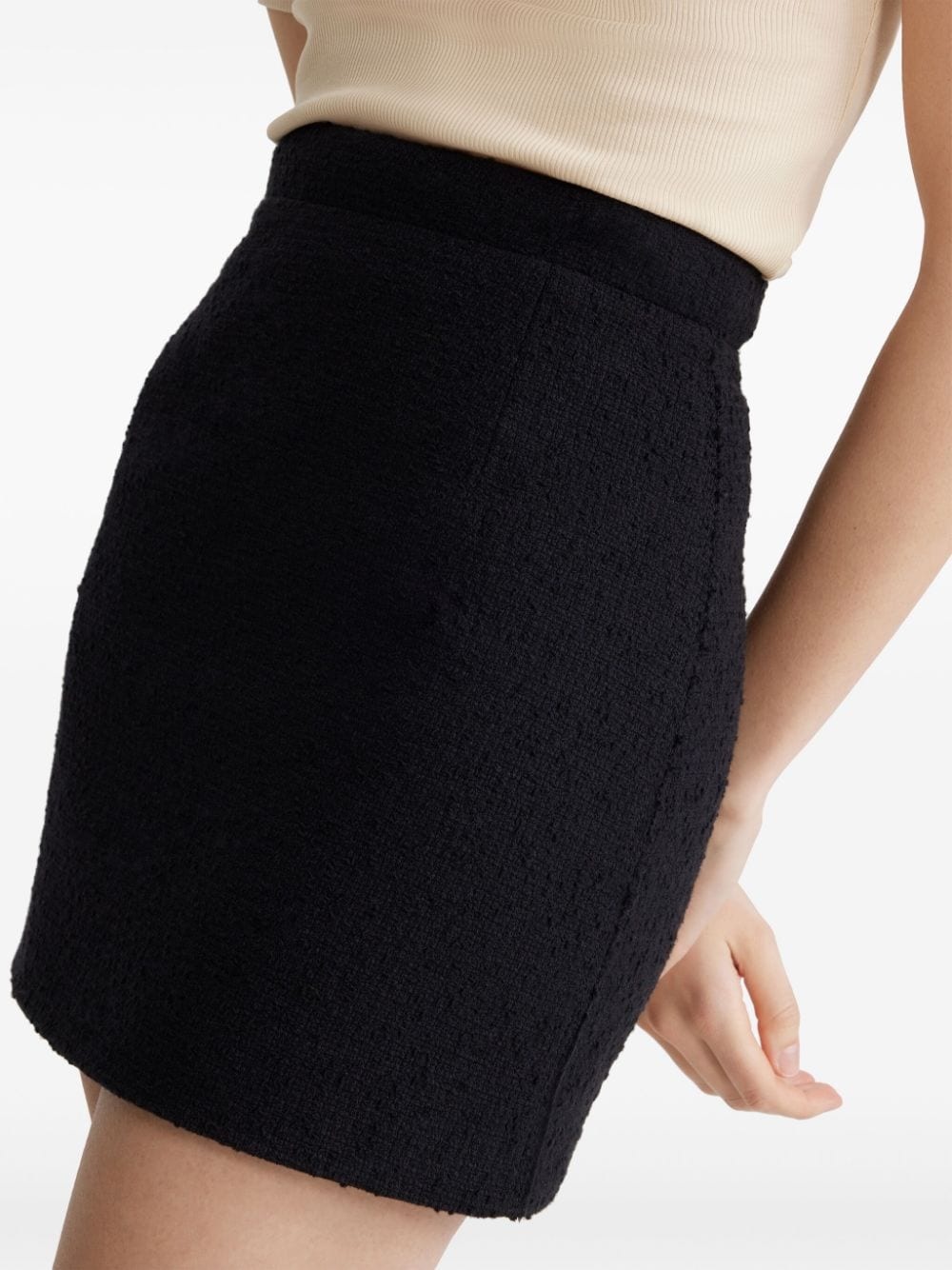 virgin wool tweed miniskirt - 4