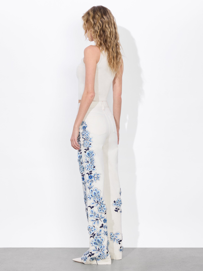 Alice + Olivia WEEZY EMBROIDERED JEAN outlook