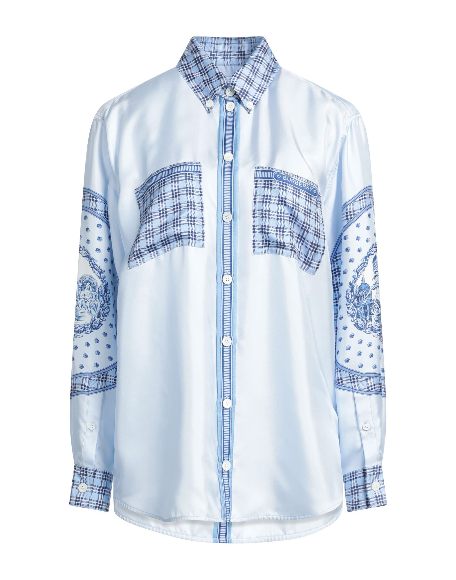 Sky blue Women's Patterned Shirts & Blouses - 1