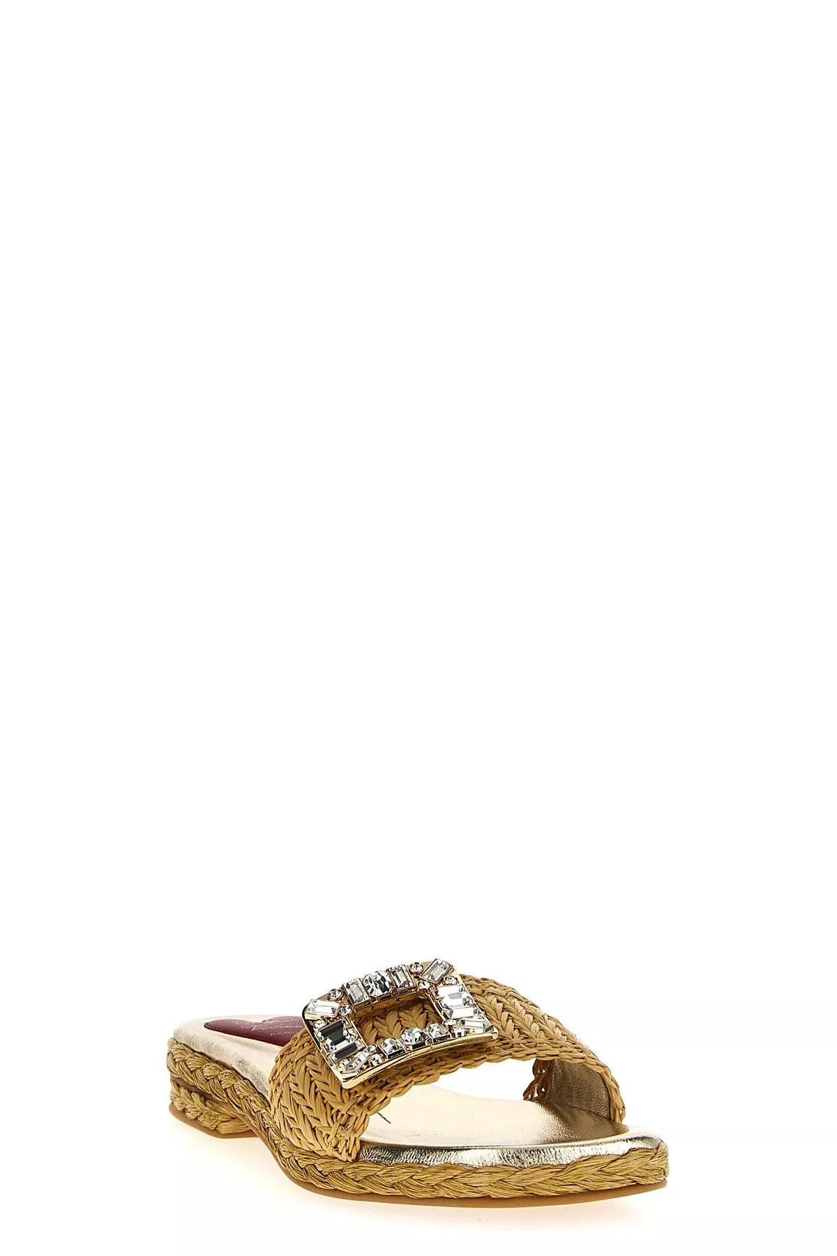 Raffia jewel sandals - 2