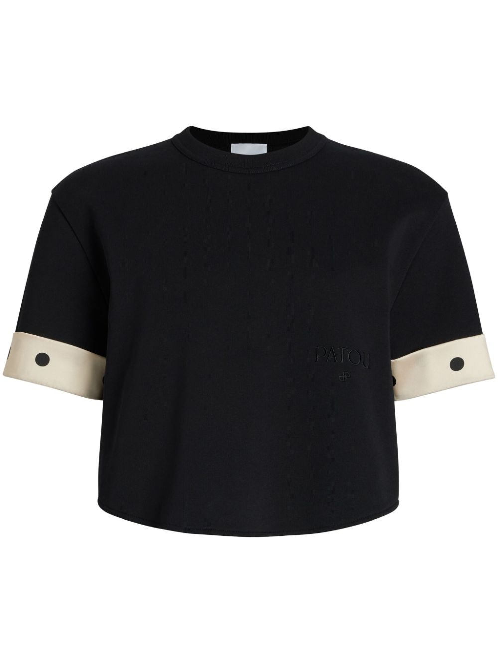 organic-cotton cropped T-shirt - 1