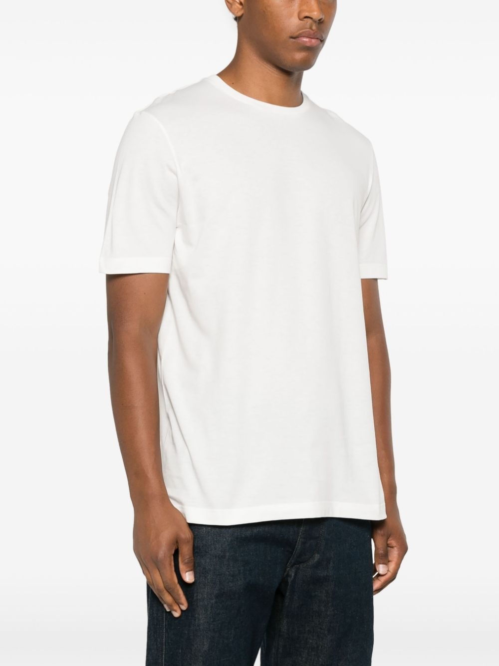 finished-edge cotton T-Shirt - 3