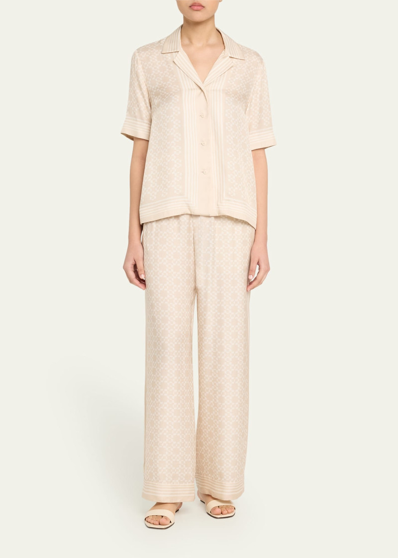 SIMKHAI Zuna Straight-Leg Pajama Pants outlook