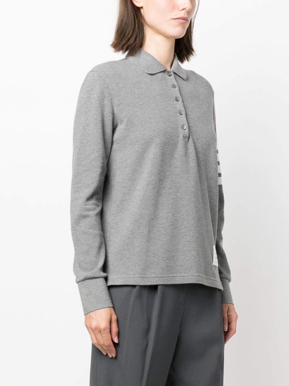 4-Bar long-sleeved polo shirt - 3