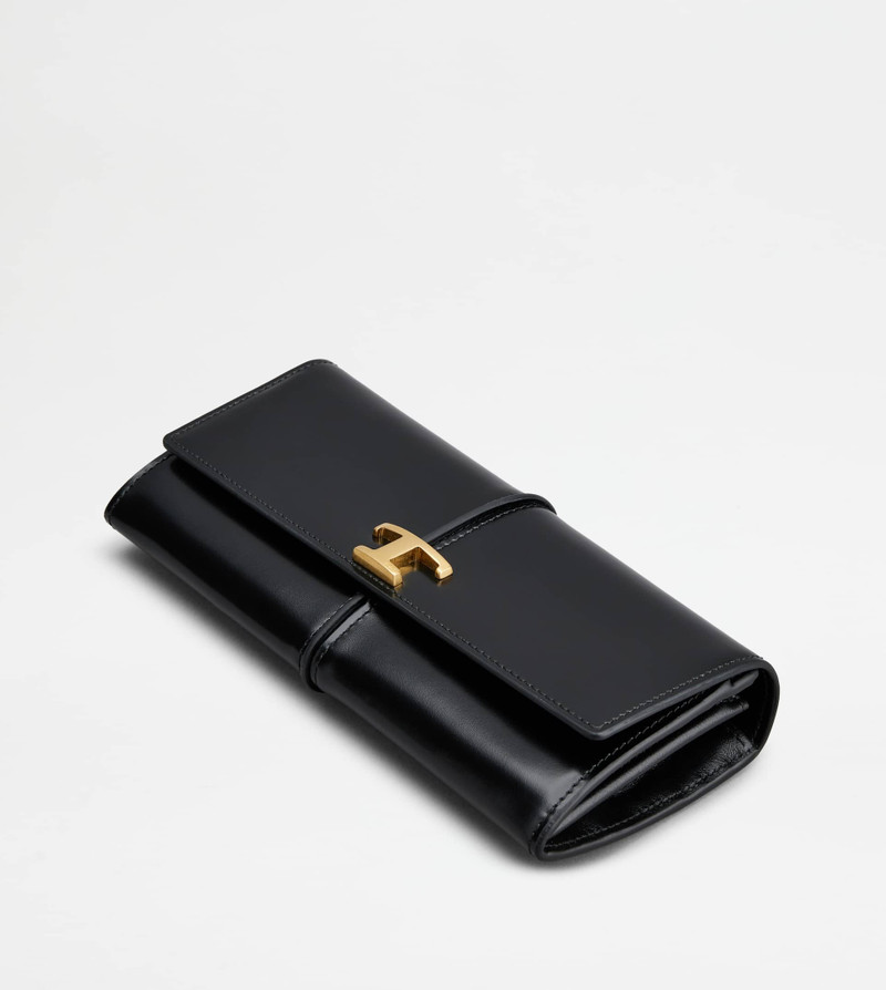 T TIMELESS WALLET IN LEATHER - BLACK 4