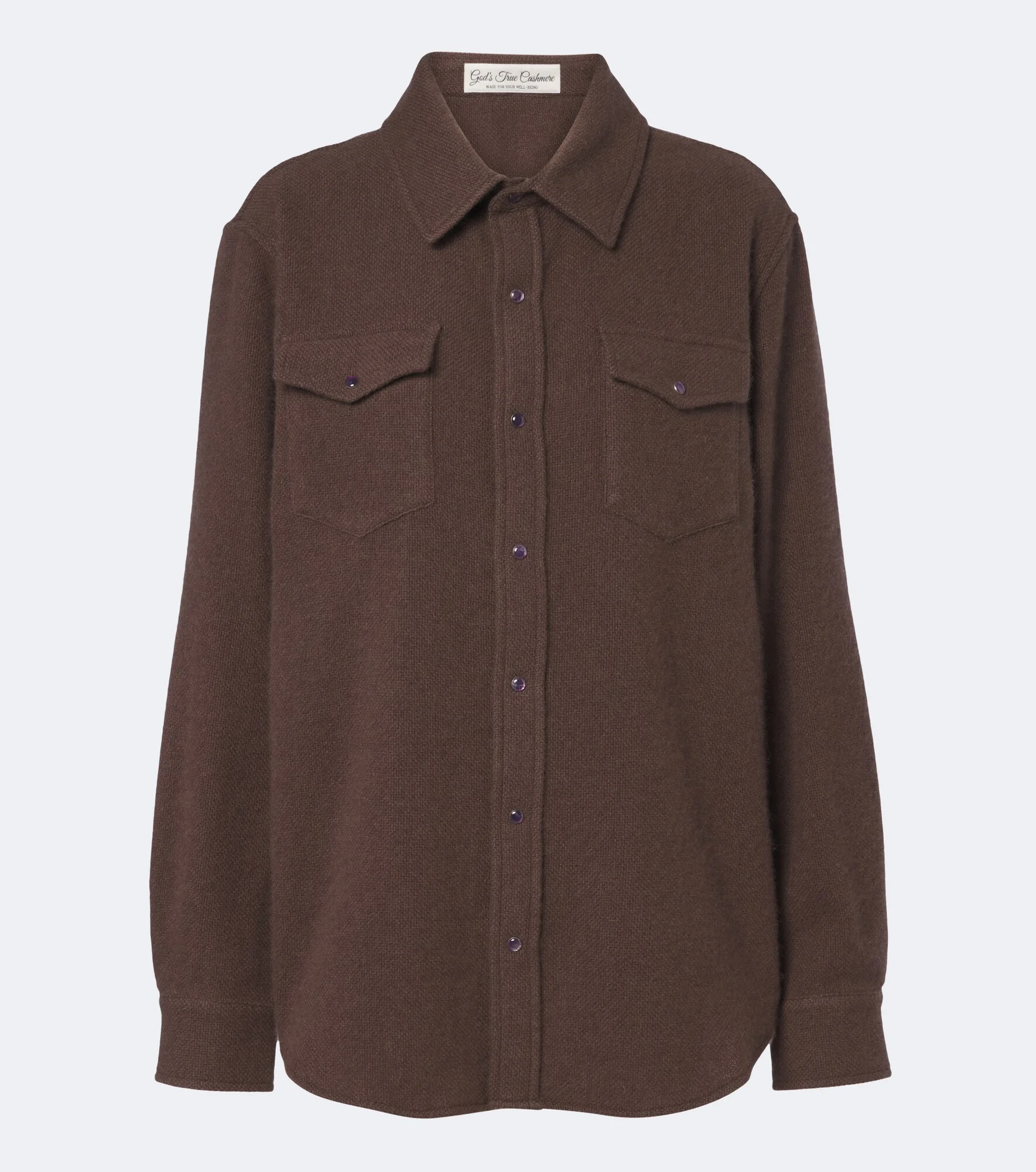 Cashmere shirt with amethysts - 1