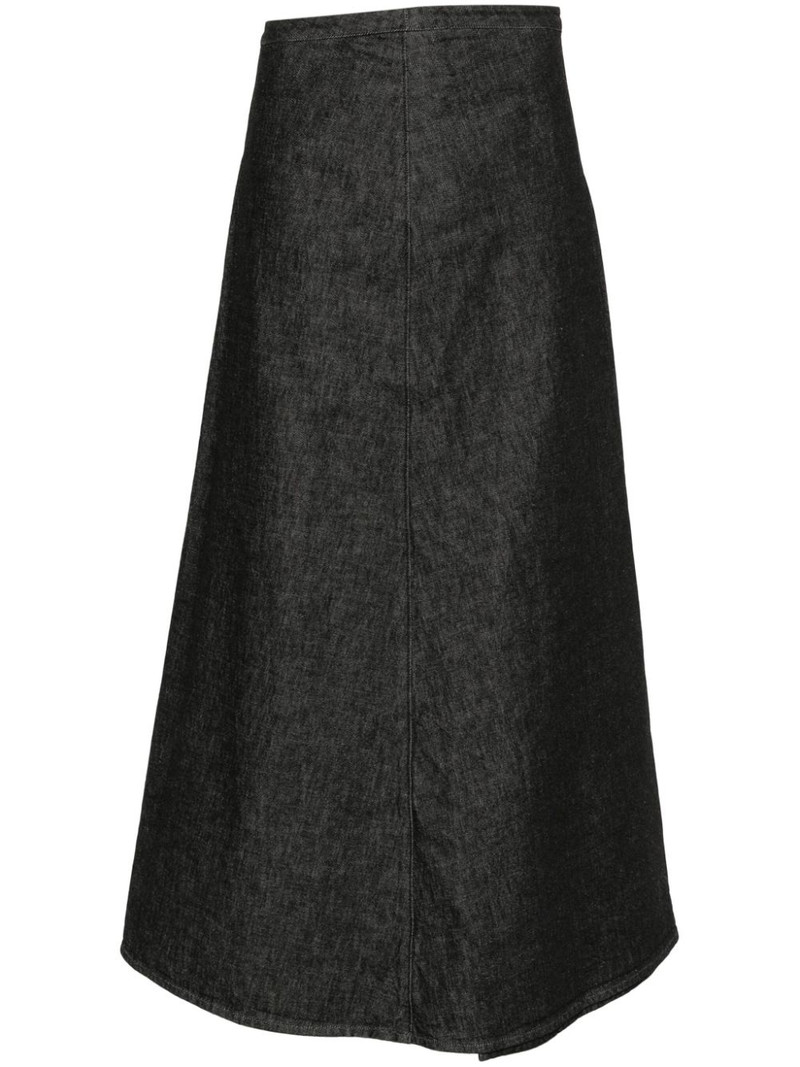 pleat-detail A-line skirt 1