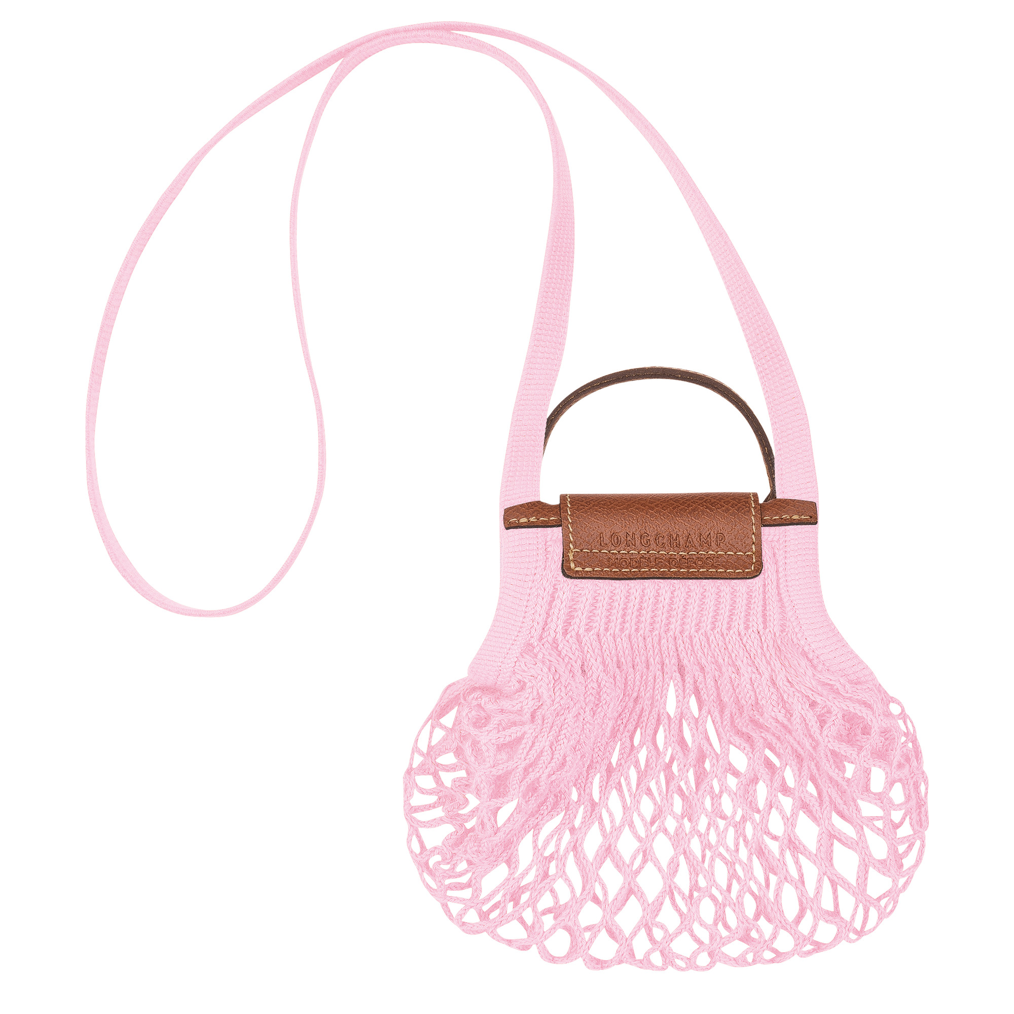 Longchamp Le Pliage Filet XS Mesh bag Pink - Canvas