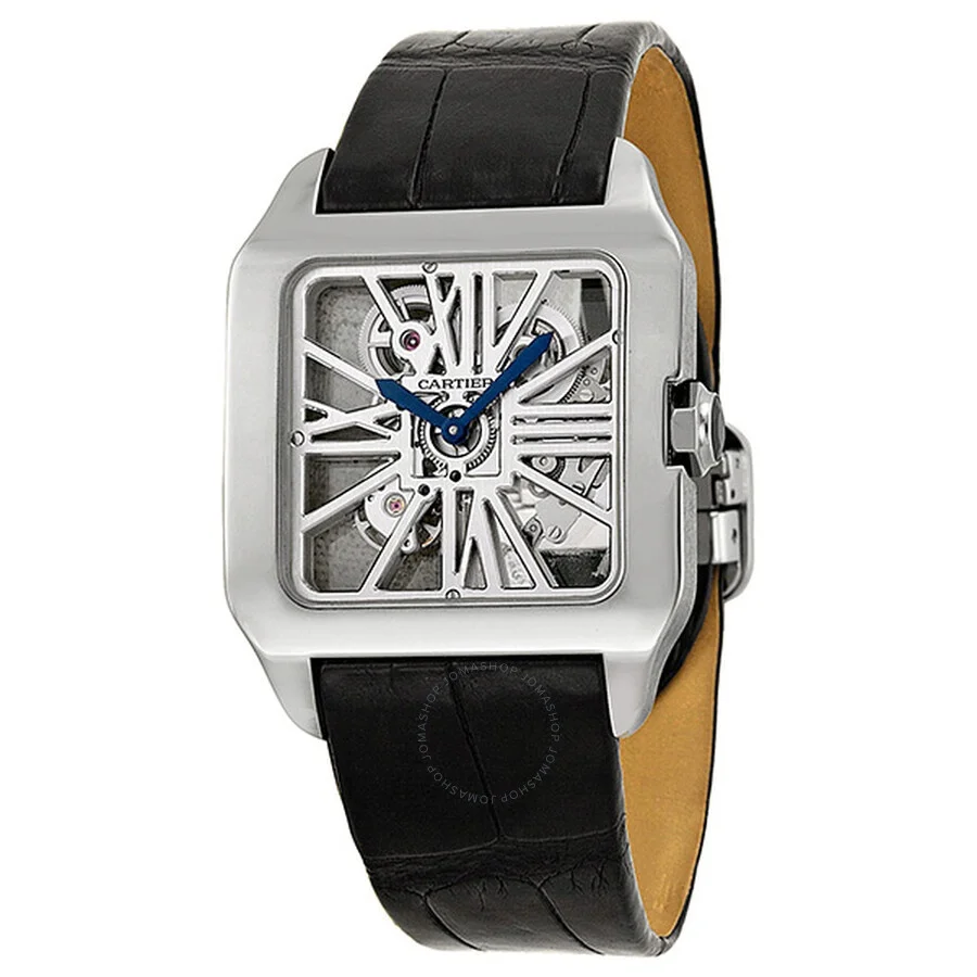 Cartier Santos-Dumont Skeleton Dial 18 kt White Gold Men's Watch W2020033 - 1