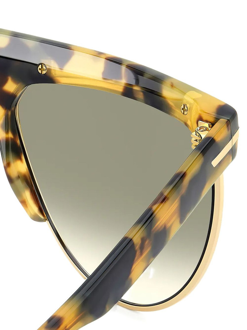 tortoiseshell-effect geometric-frame sunglasses 4