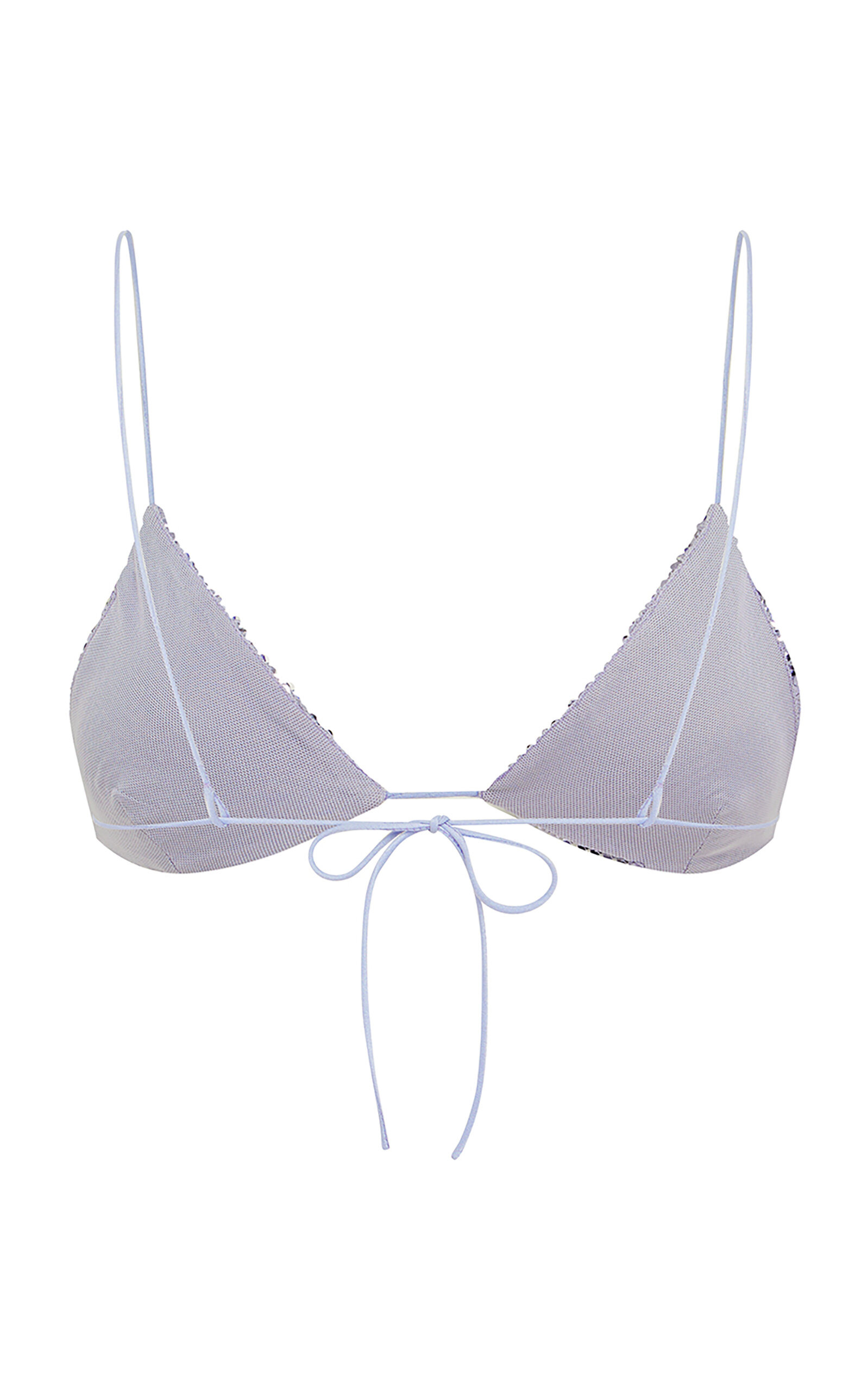 Sequined Mesh Bikini Top purple - 3