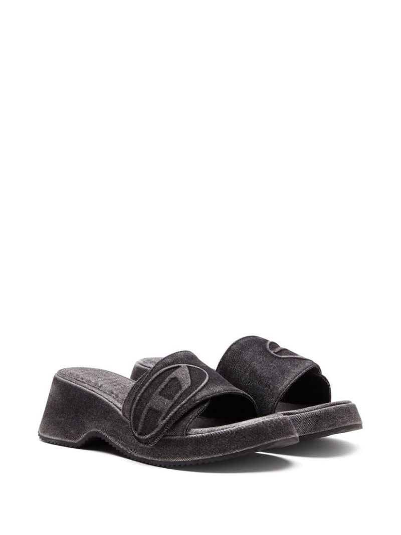 Diesel Sa-Oval D Pf W denim sandals outlook