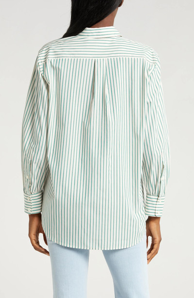 FRAME The Borrowed Pocket Stripe Cotton Button-Up Shirt outlook