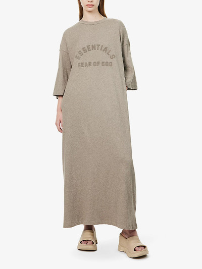 ESSENTIALS Logo-print cotton-blend maxi T-shirt dress outlook