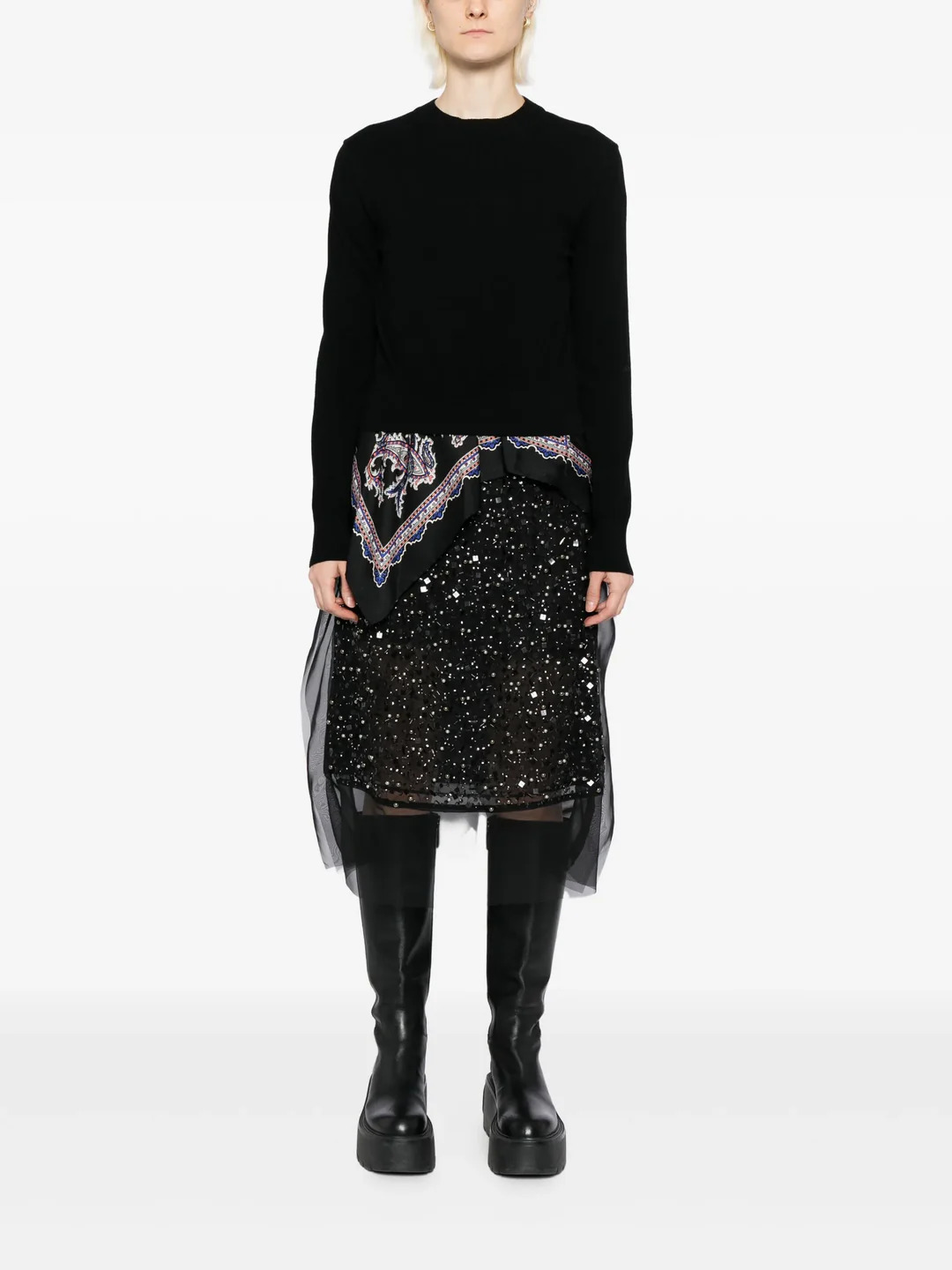 Sequin Embroidery Skirt - 2
