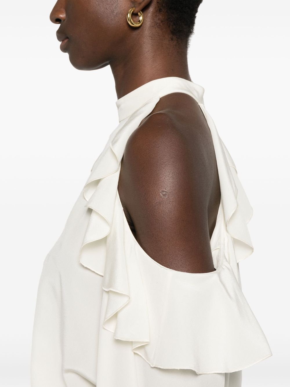 draped-detailed blouse - 5