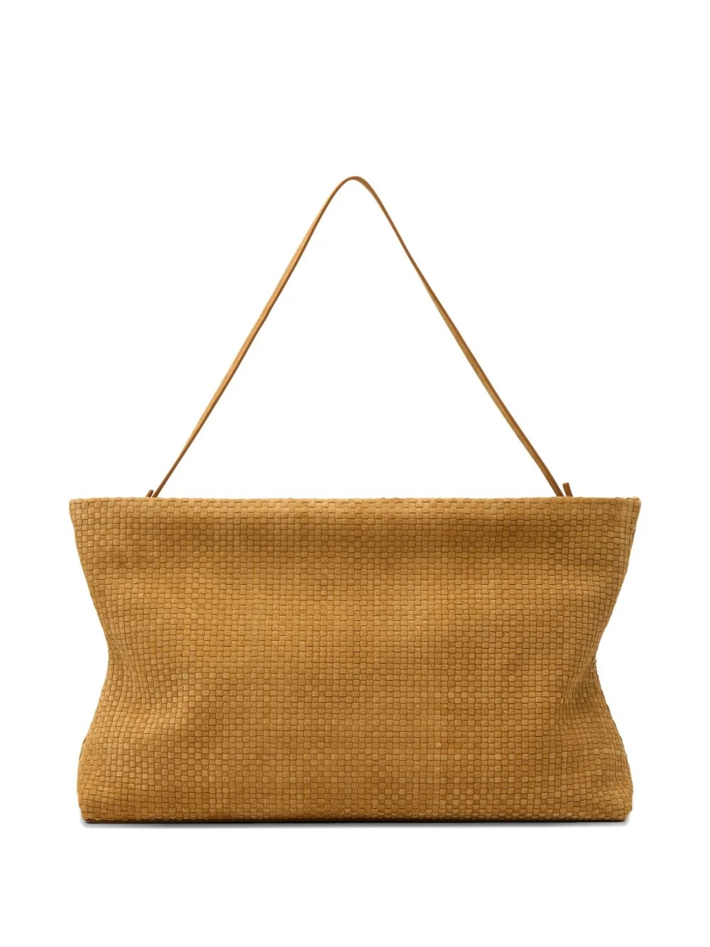 woven suede shoulder bag - 1