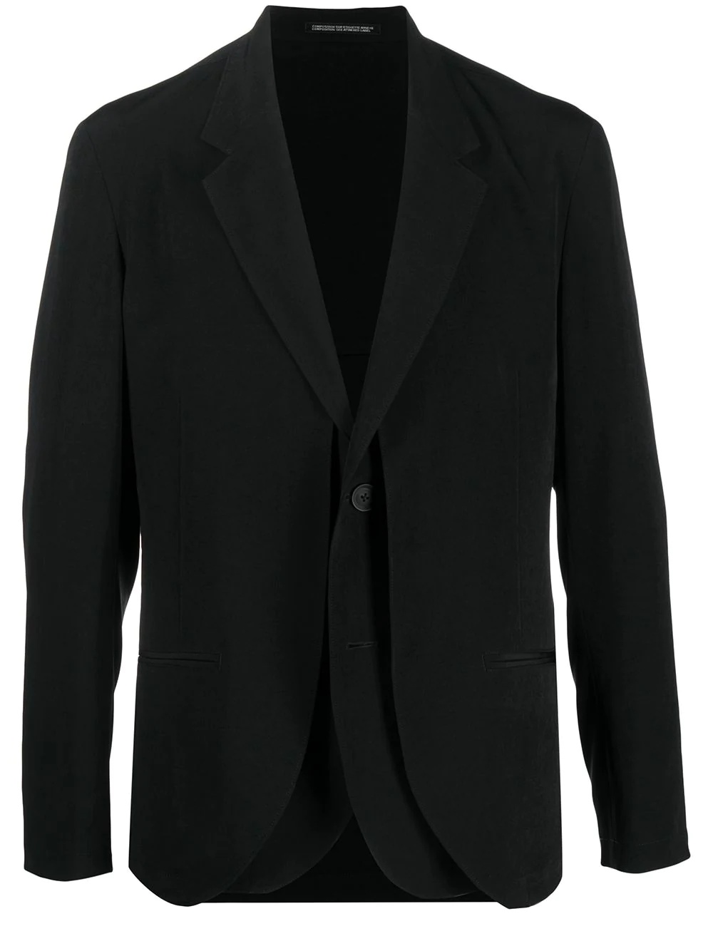 layered single-breasted blazer - 1