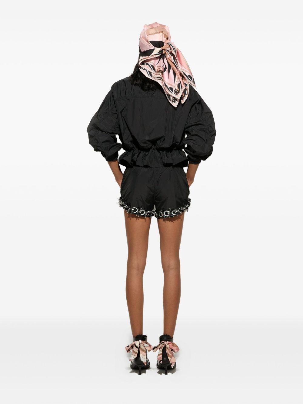 embellished-hem shorts - 4