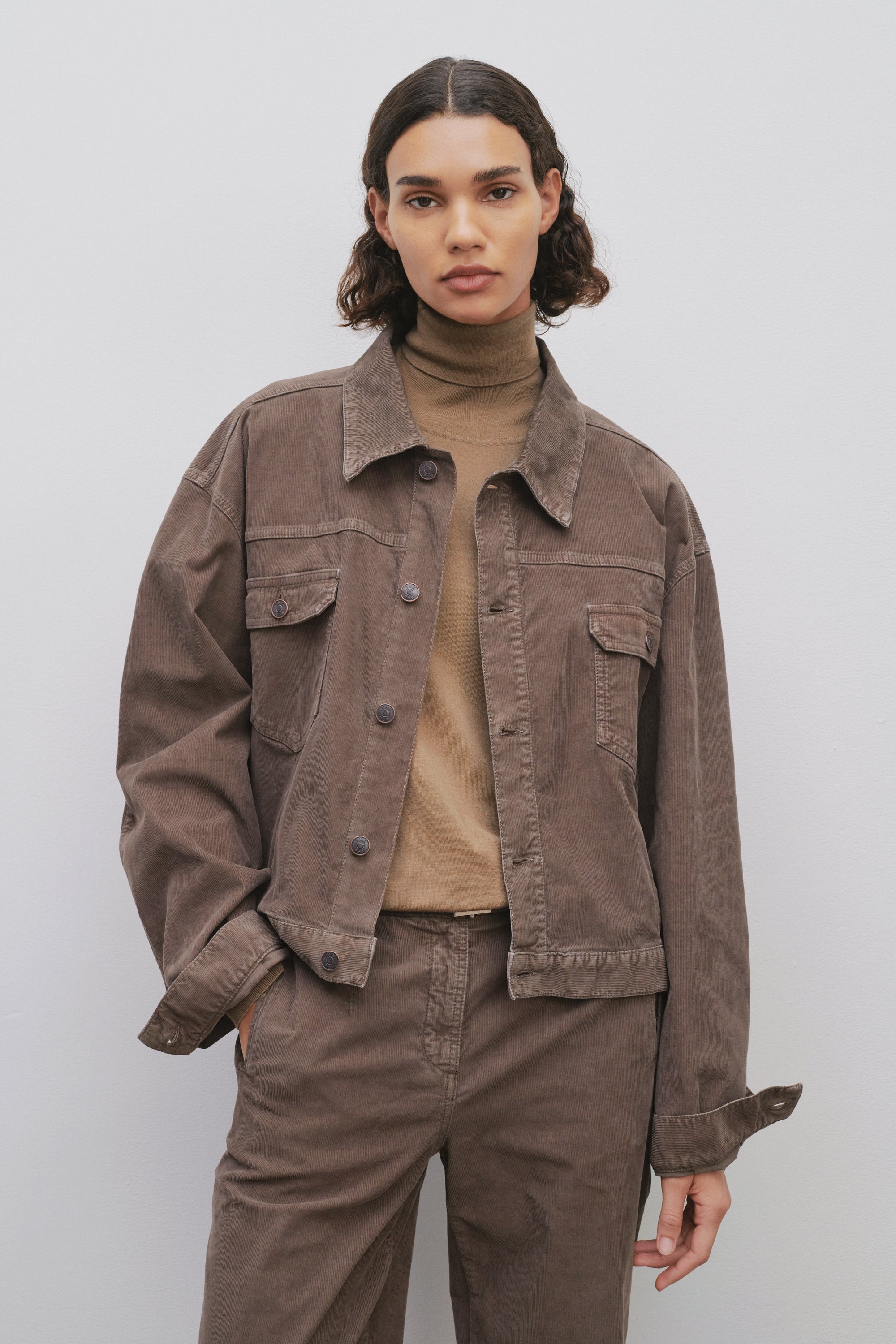 【国内発送】THE ROW ジャケット Ness cotton-corduroy jacket Ness cotton corduroy jacket in brown - The Row | Mytheresa