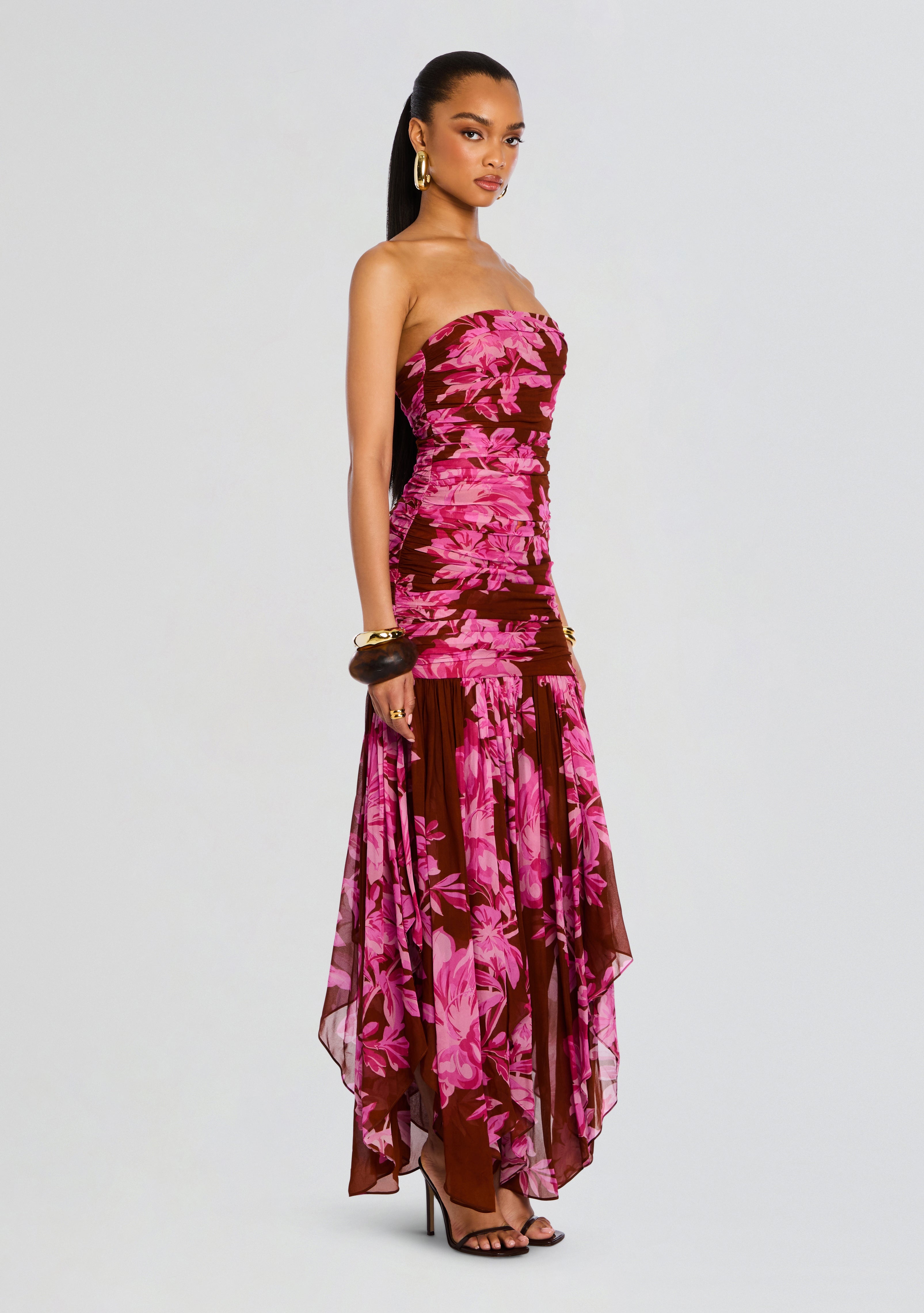 TERYN SILK CHIFFON DRESS - 4