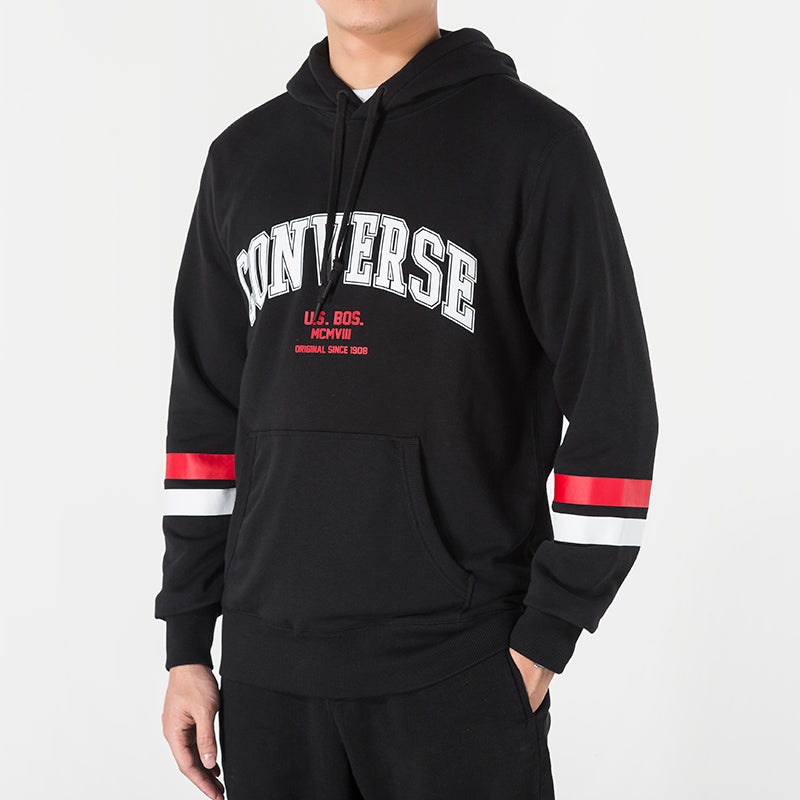 Converse Collegiate Text Pullover Hoodie 'Black' 10017352-A01 - 5