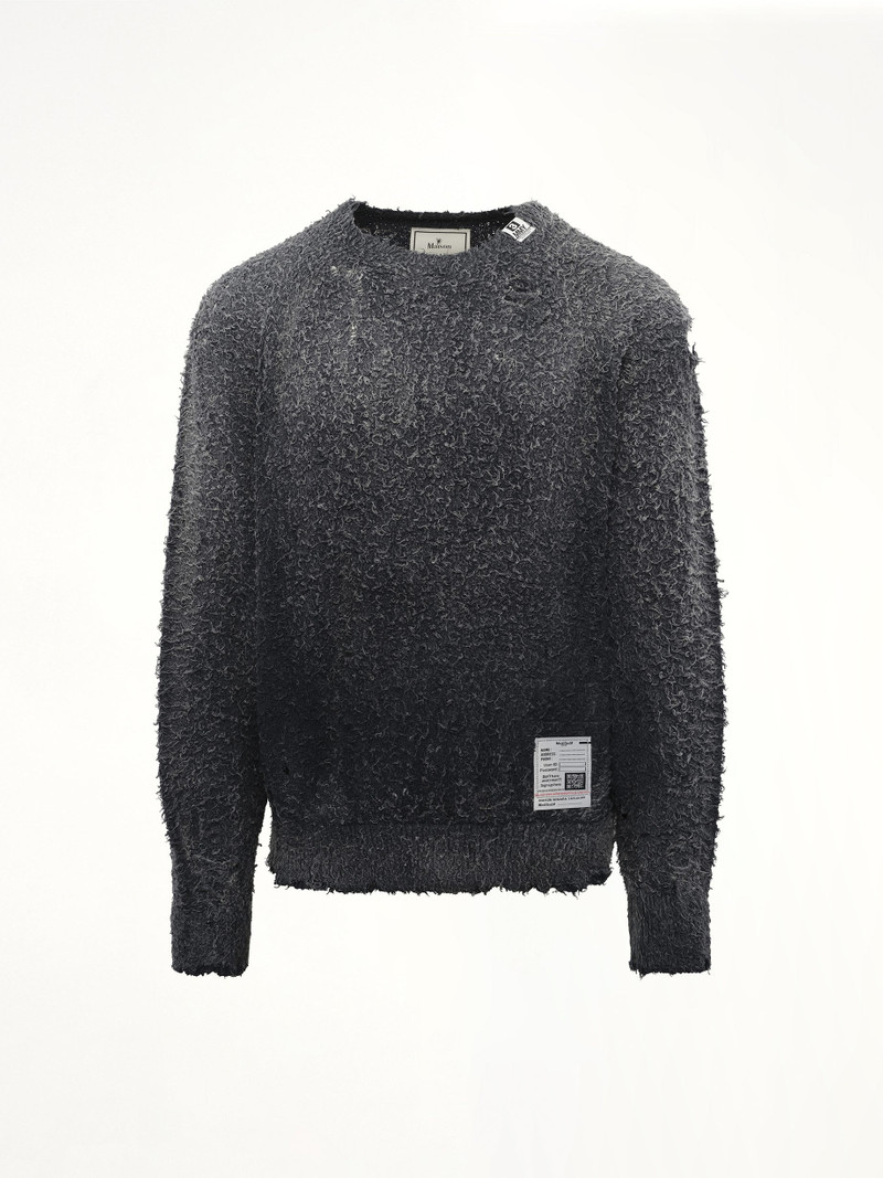 Maison MIHARAYASUHIRO Sun Faded Knit Pullover in Black outlook