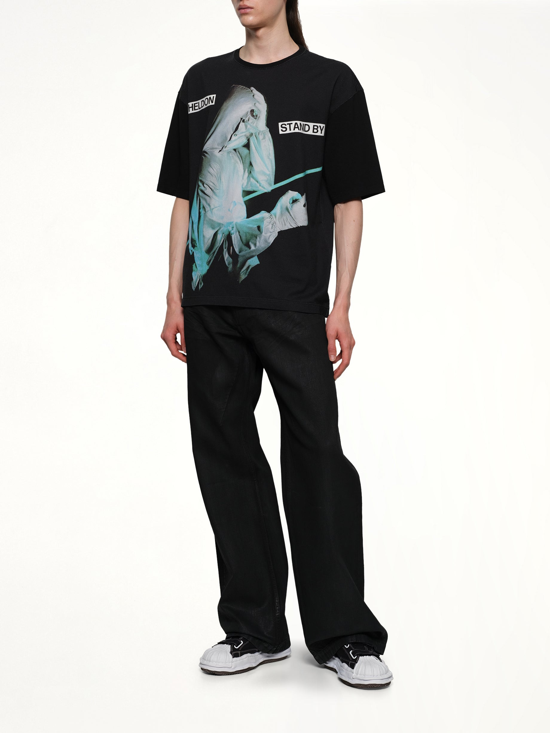 Heldon Stand By T-Shirt in Black - 4