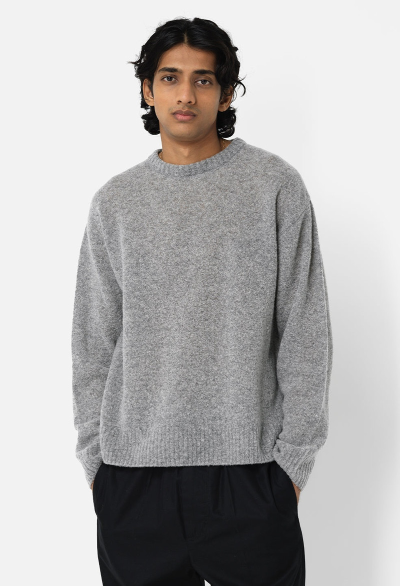 WOOL POWDER KNIT CREW 6