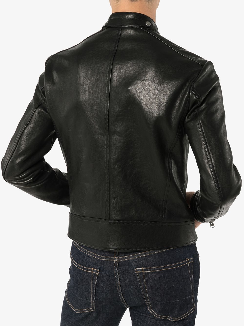 leather biker jacket - 3