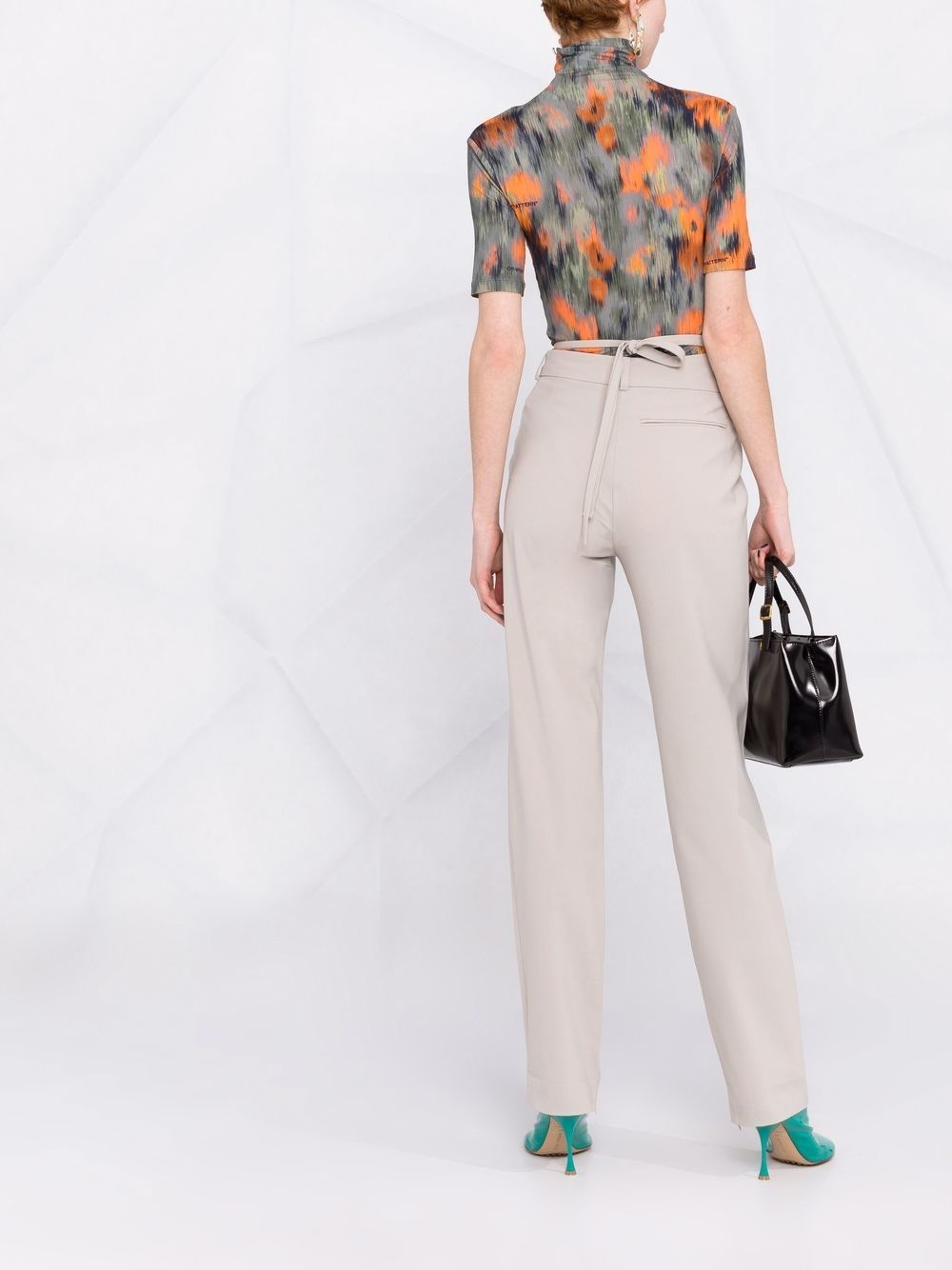 straight-leg tailored trousers - 4