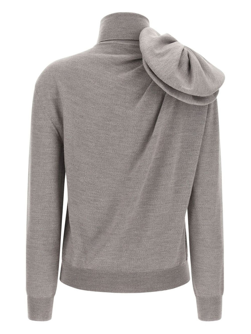 Moschino 3D-flower high-neck sweater outlook