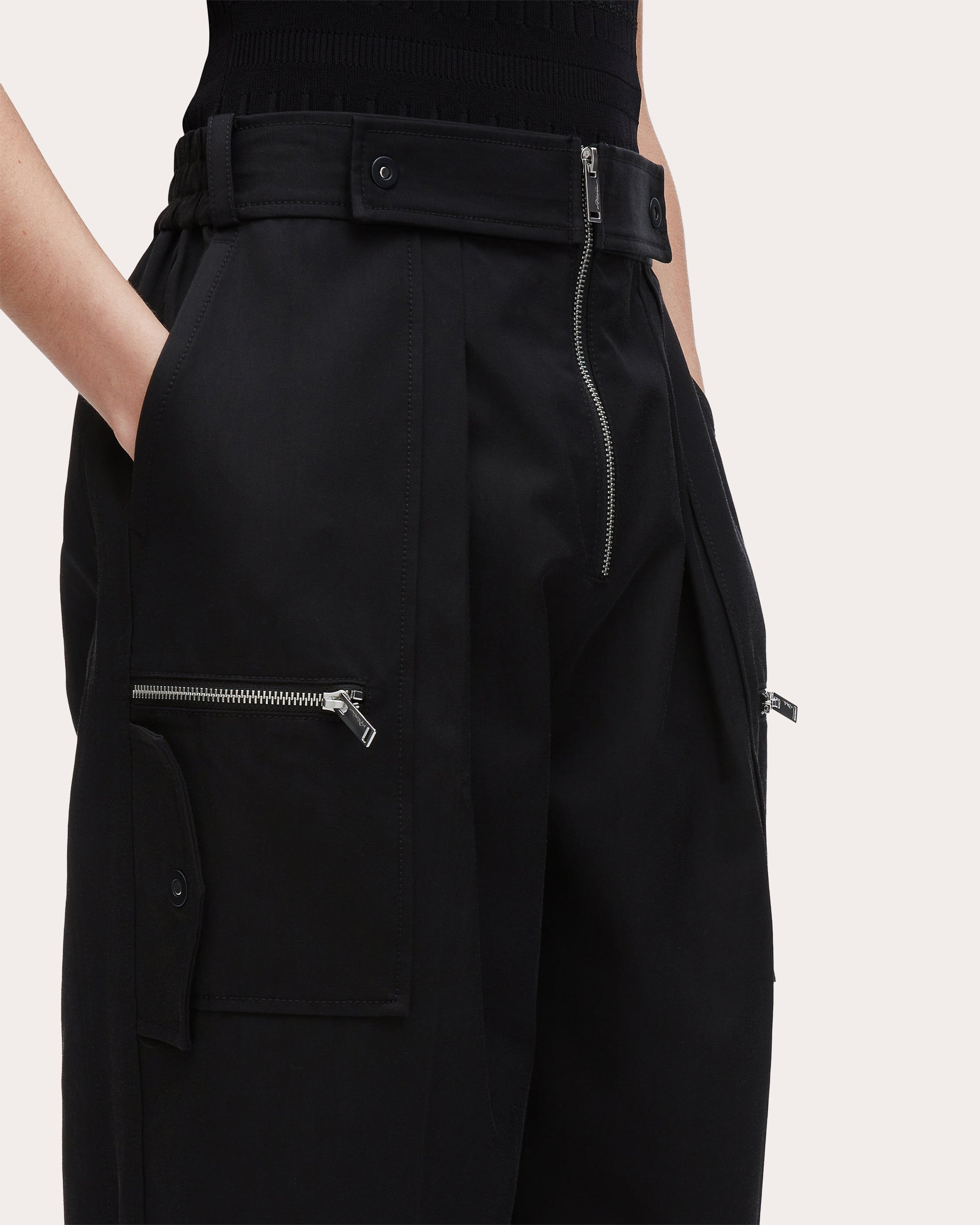 Zipper-Embellished Cotton-Blend Twill Pants - 4