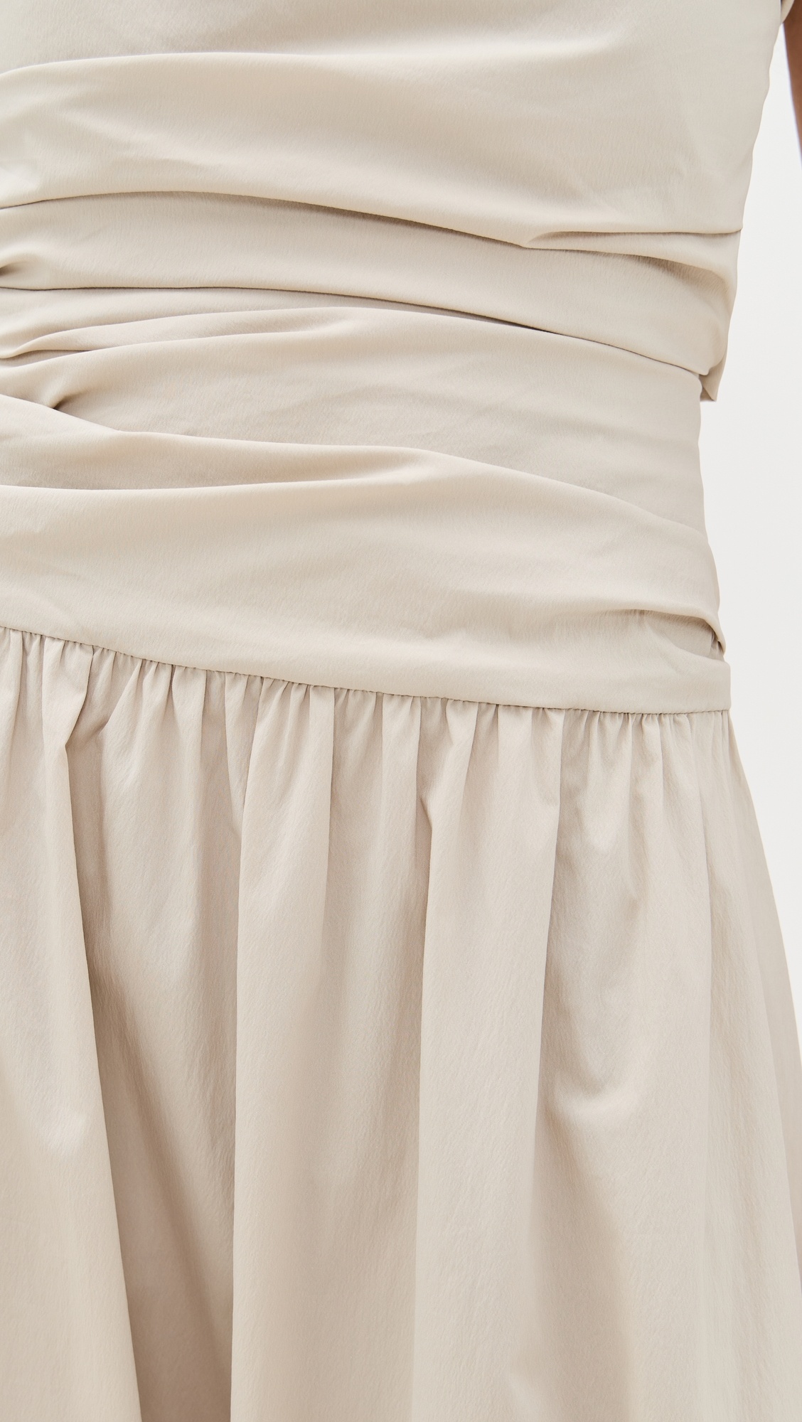 Gathered Strapless Tie Back Dress - 5