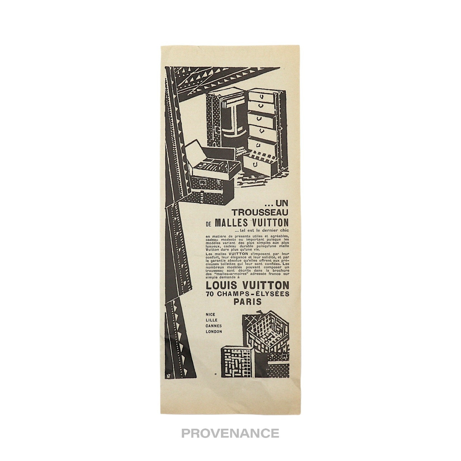 Louis Vuitton Antique Vintage Newsprint Ad - Wardrobe - 4