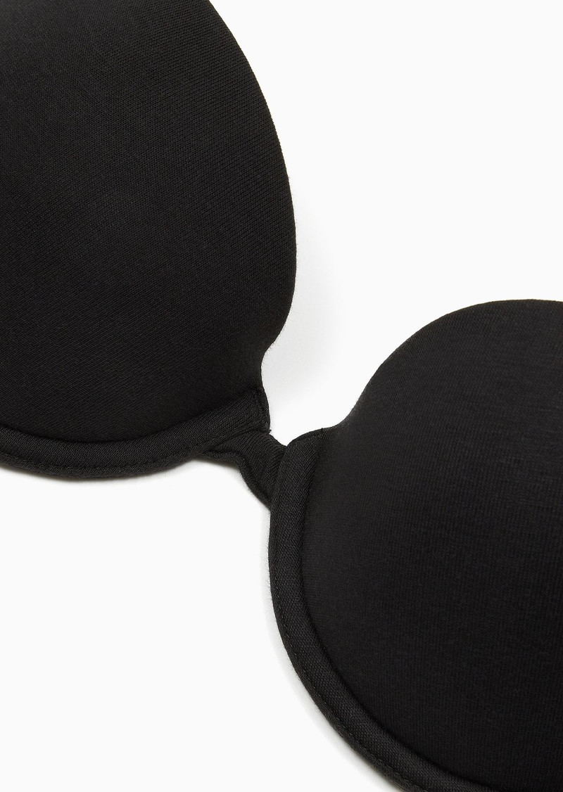 EMPORIO ARMANI ASV iconic logo band organic cotton push-up bra outlook