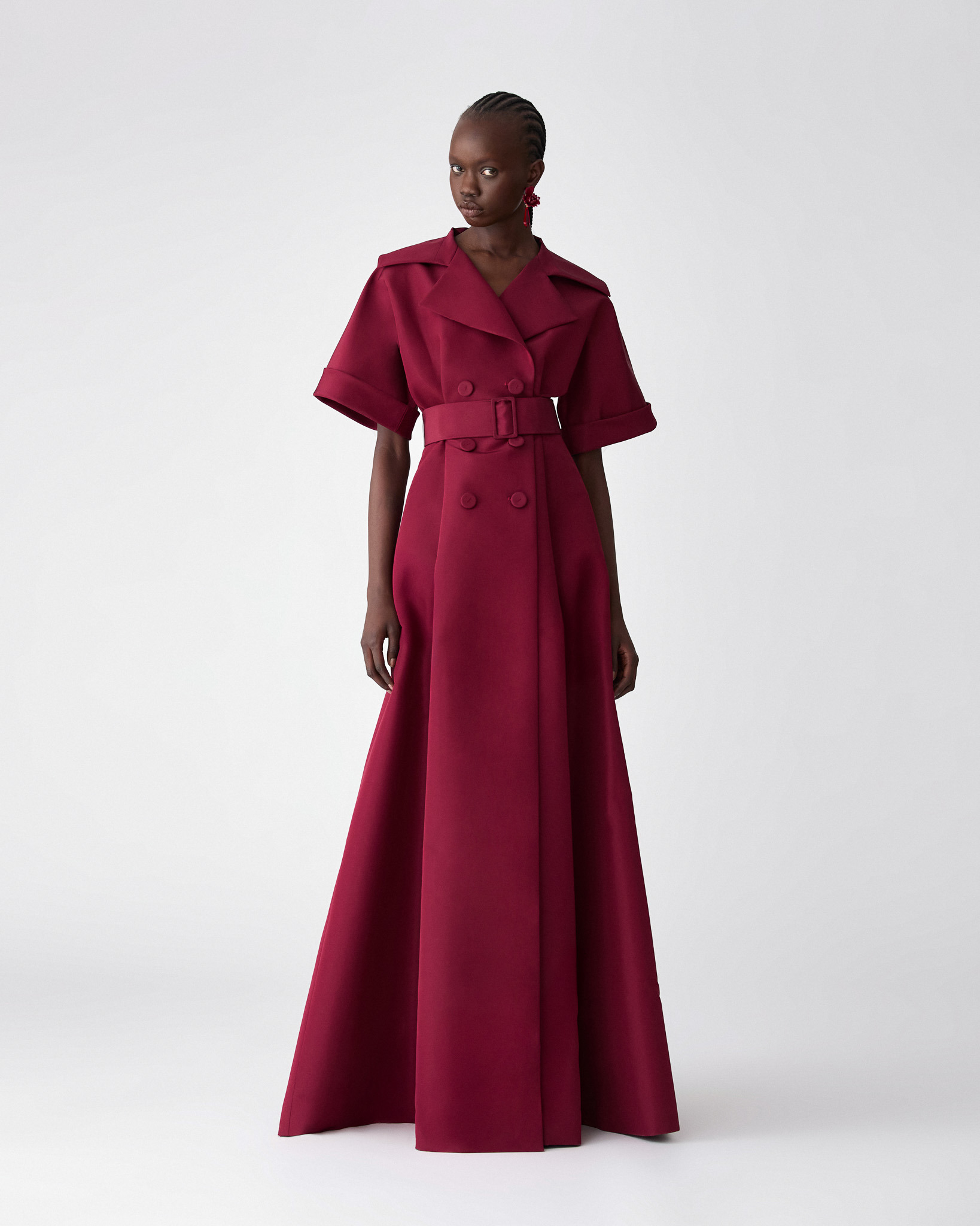 Short-Sleeve Trench Gown - 2