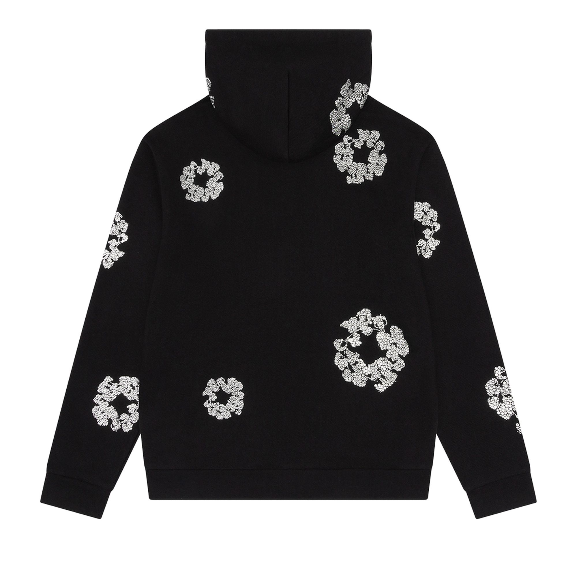 Denim Tears Cashmere Swarovski Cotton Wreath Zip Hoodie 'Black' - 2