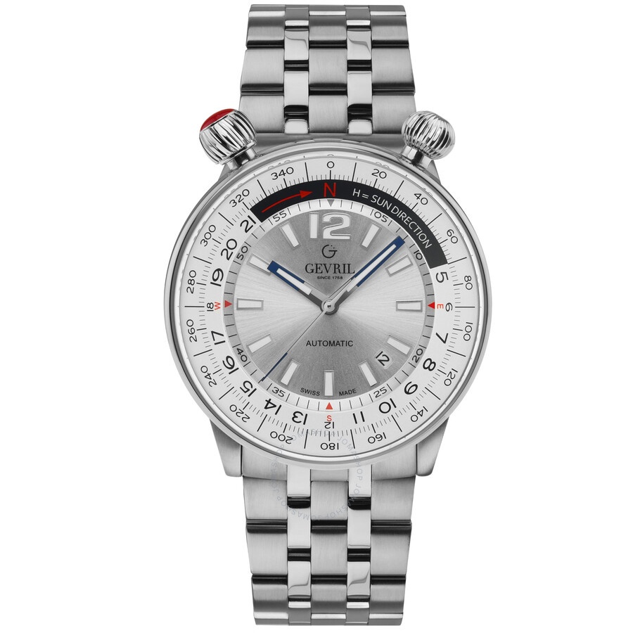 Gevril - Gevril Wallabout Automatic Silver Dial Men's Watch 48560 - 1
