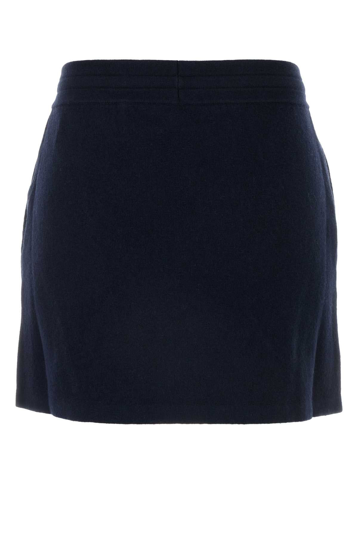 Isabel Marant Etoile Women Midnight Blue Stretch Cotton Blend Amaline Mini Skirt - 2
