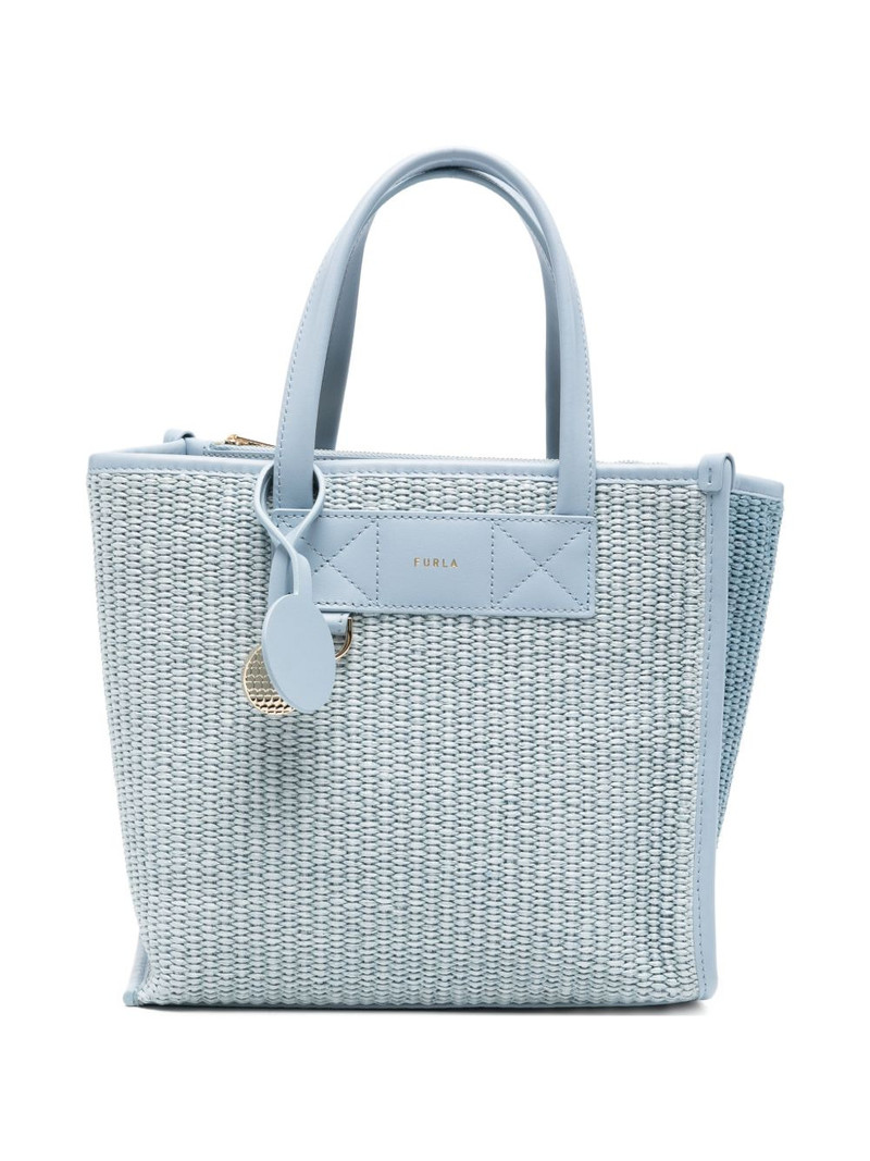leather-trim tote bag 1