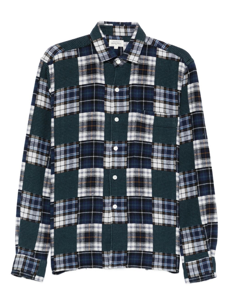 patchwork checked shirt 1