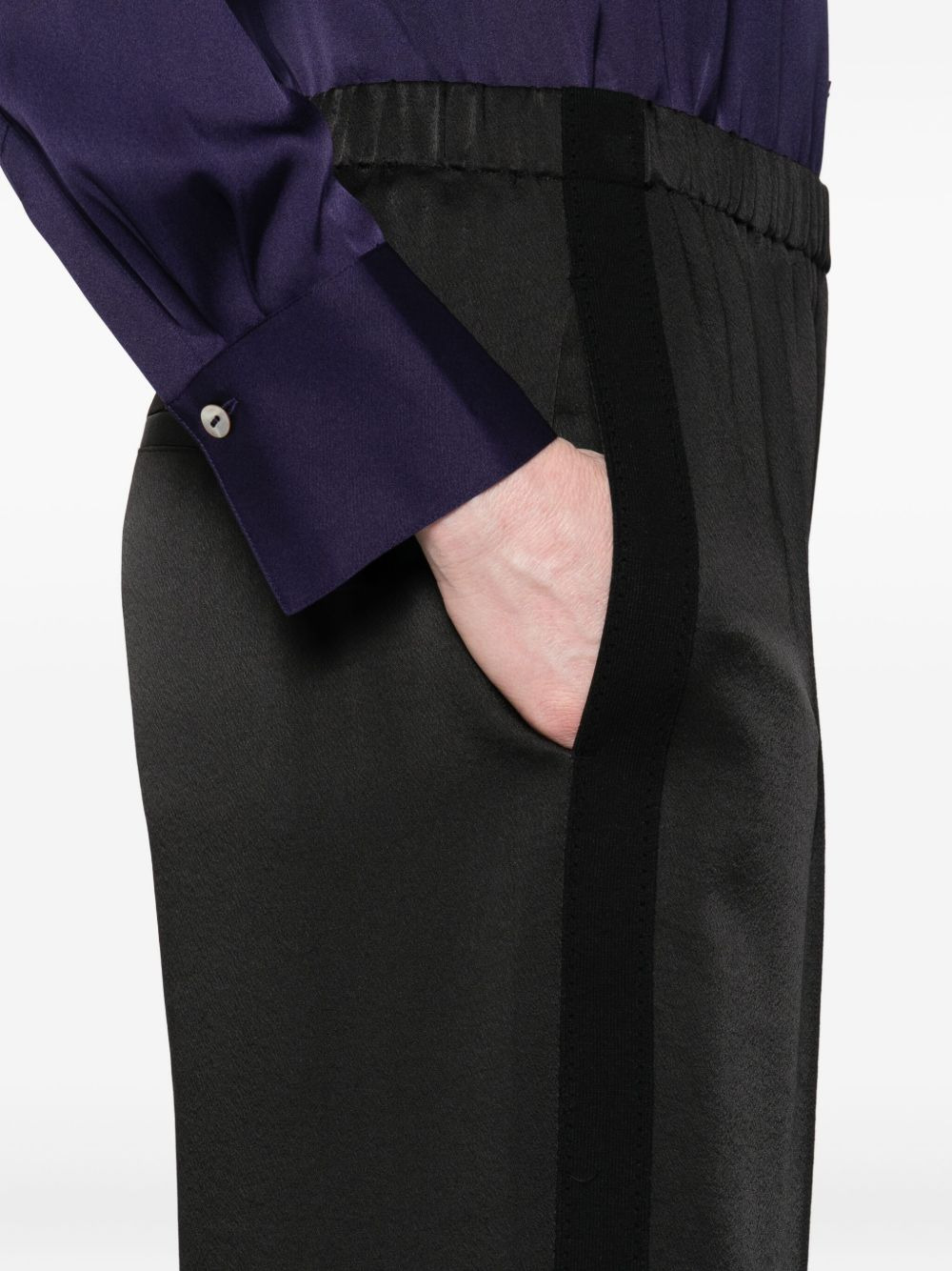 side-stripe trousers - 5