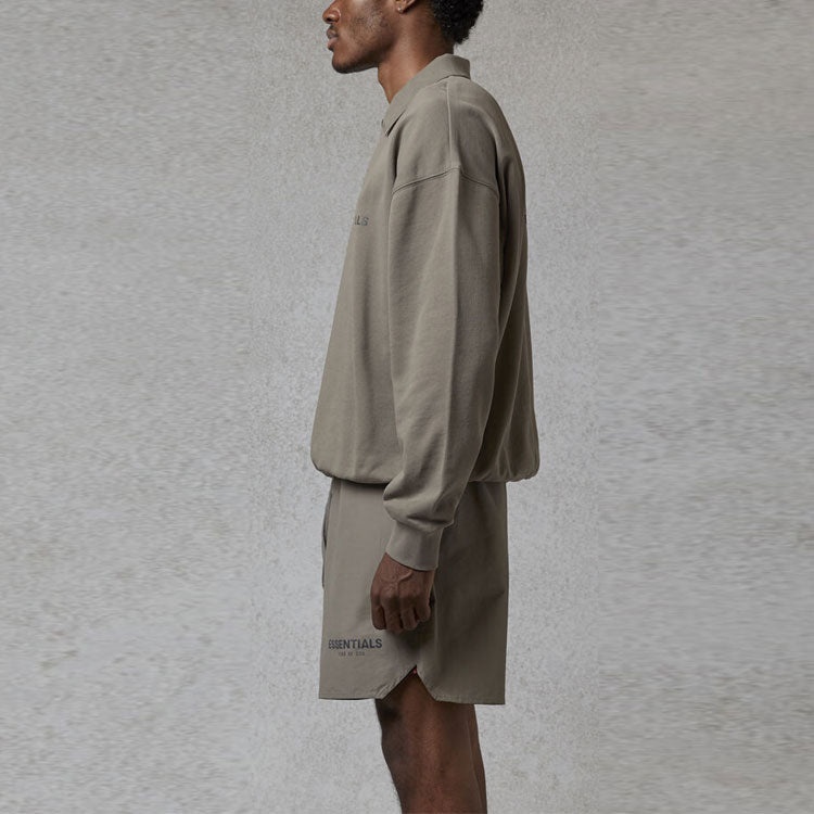 Fear of God Essentials FW20 Long Sleeve Polo Shirt 'Taupe' FOG-FW20-355 - 5
